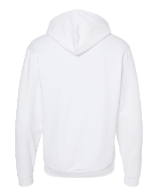 Unisex Full-Zip Hooded Sweatshirt - White Back