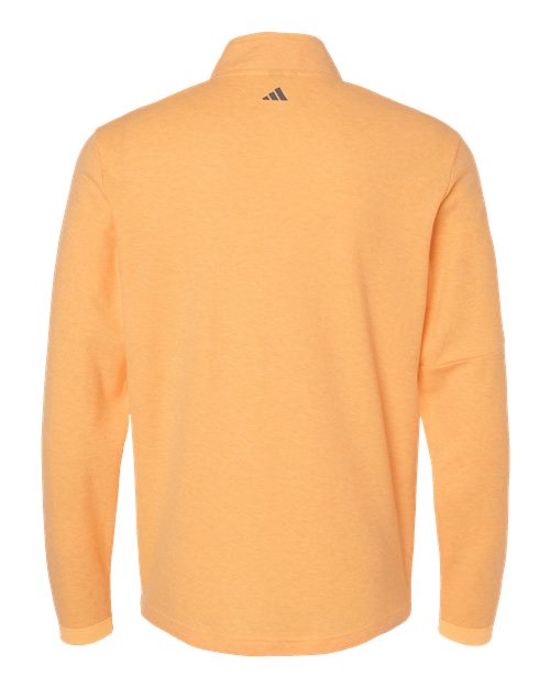 Men's 3-Stripes Quarter-Zip Sweater Pullover - Acid Orange Melange Back