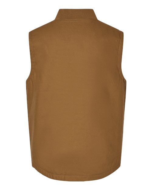 Men's Insulated Canvas Workwear Vest - Saddle Back