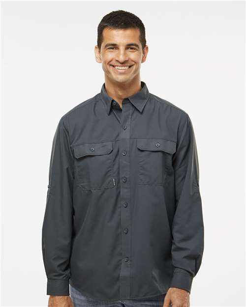 DRI DUCK Men's Crossroad Woven Shirt - Model Front