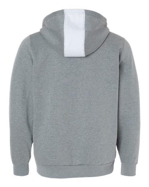 Unisex Eco Revive™ Three-Season Triblend Fleece Hooded Sweatshirt - White/ Grey Heather Back