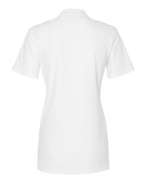 Women's Softstyle® Pique Polo - White Back