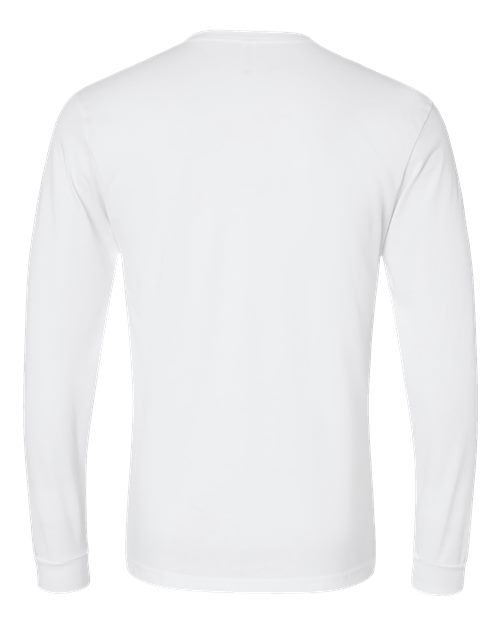 Unisex CVC Long Sleeve T-Shirt - White Back