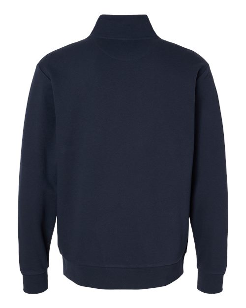 Unisex Fleece Quarter-Zip Pullover - Midnight Navy Back
