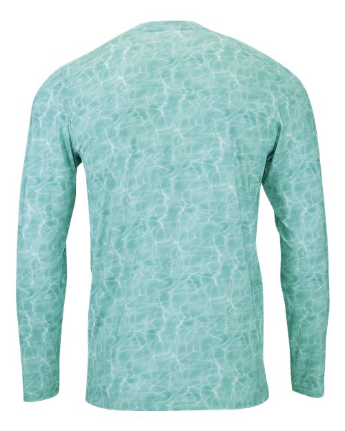 Men's Belize Sublimated Long Sleeve T-Shirt - Emerald Water Back