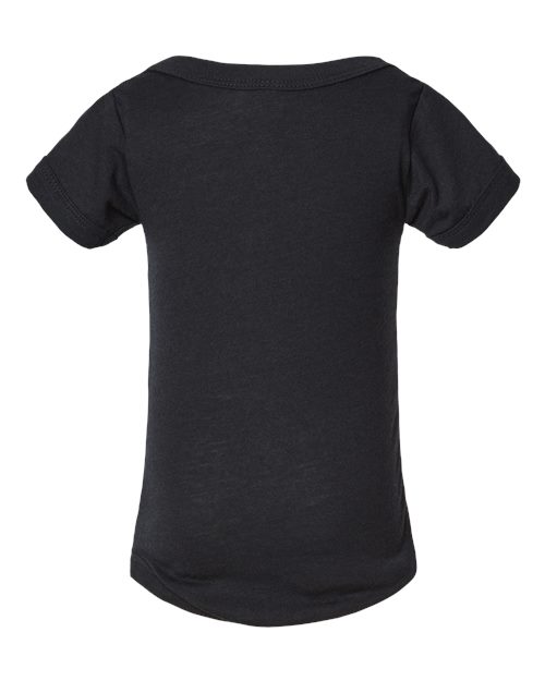 Infant Triblend One Piece - Solid Black Triblend Back