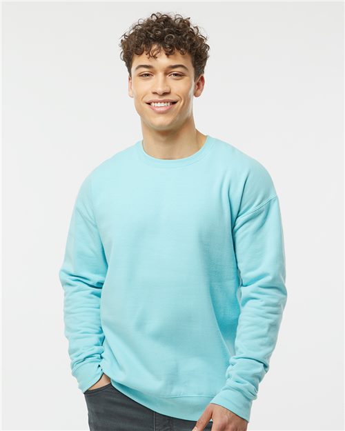 Unisex Fleece Crewneck Sweatshirt - Light Brown Front