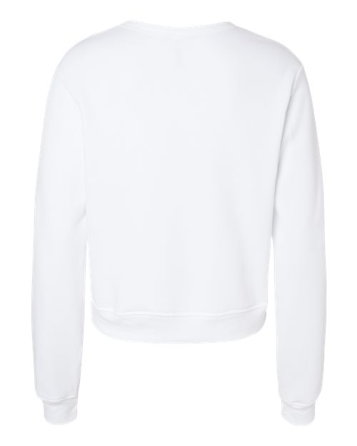 Women's Sponge Fleece Crewneck Sweatshirt - White Back