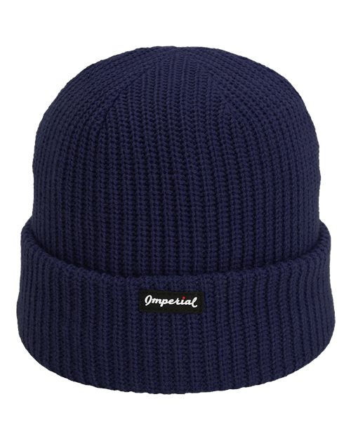 The Mogul Cuffed Beanie - True Navy Back