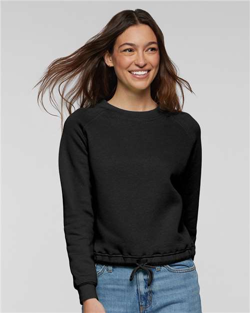 LAT Women's Relaxed Boxy Crewneck Sweatshirt - Model Front