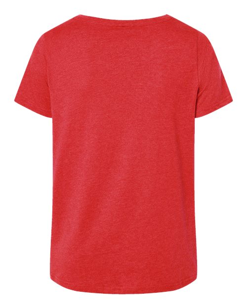 Women's Curvy Collection Fine Jersey V-Neck Tee - Vintage Red Back