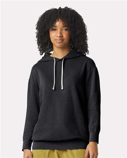 Comfort Colors Unisex Garment-Dyed Lightweight Hooded Sweatshirt - Model Front