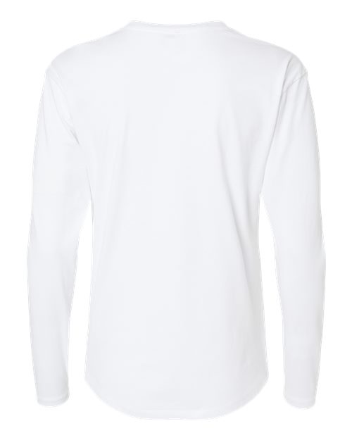 Women's Cotton Relaxed Long Sleeve T-Shirt - White Back