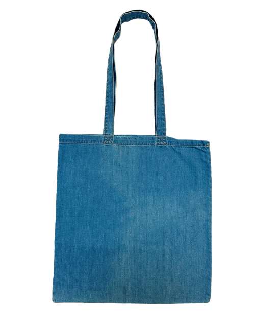 Denim Tote - Light Blue Denim Front