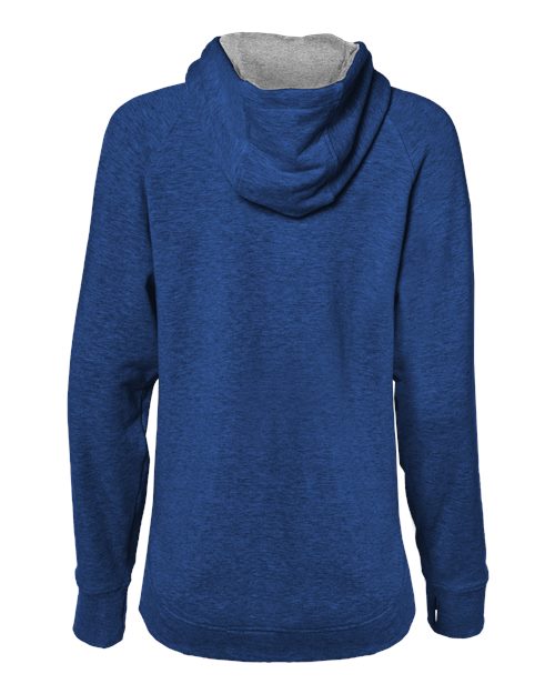 Women's FitFlex French Terry Quarter-Zip Hooded Pullover - Royal Back