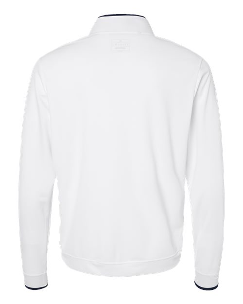 Men's Performance Lightweight Quarter-Zip Pullover - White/ Navy Back