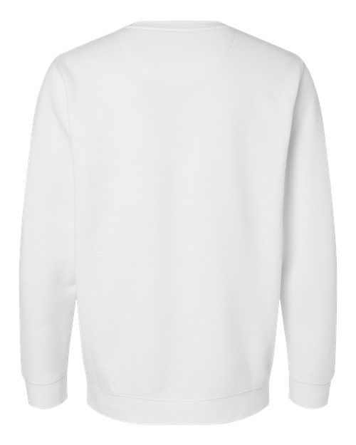 Unisex Elevated Fleece Crewneck Sweatshirt - White Back
