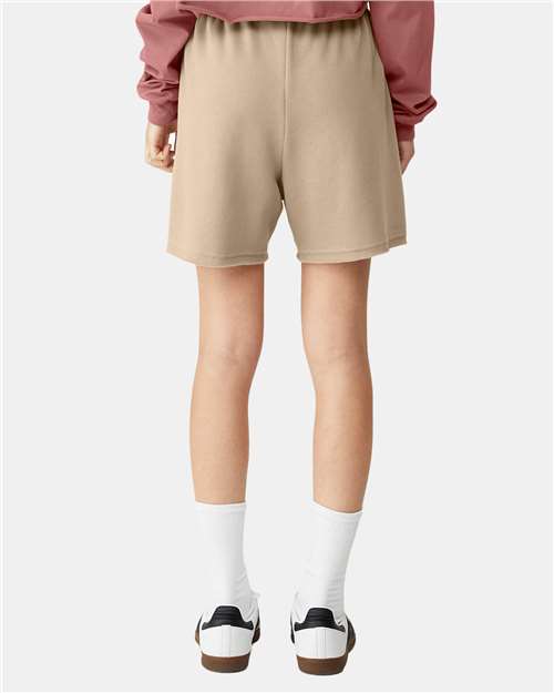 Women's FWD Fashion Cutoff Fleece Shorts - Tan Back