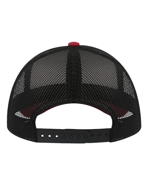 Sustainable Canvas Cap - White/ Burgundy/ Black Back