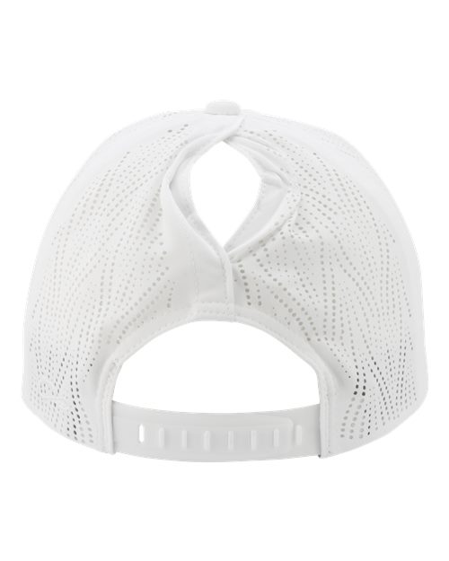 Women's Perforated Performance Cap - White/ Floral Back