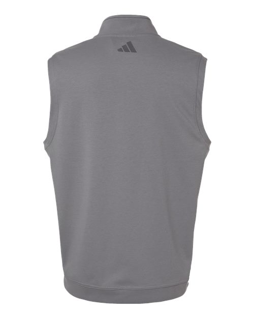 Men's Club Quarter-Zip Vest - Grey Three Back