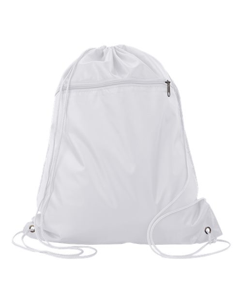 Polyester Cinchpack - White Front