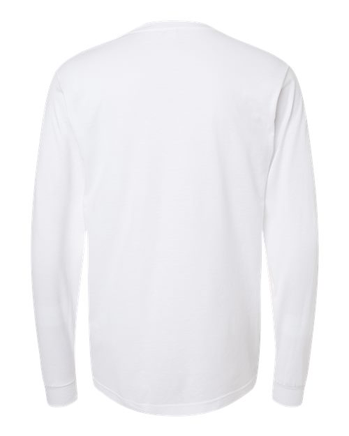 Unisex Fine Jersey Long Sleeve T-Shirt - White Back