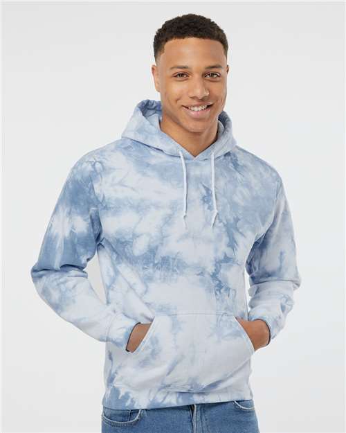 Colortone Unisex Crystal Wash Hooded Sweatshirt - Model Front