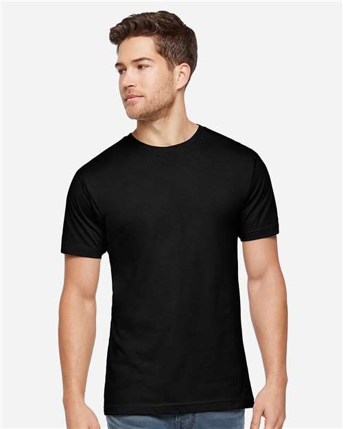 LAT Unisex Eco Jersey Tee - Model Front