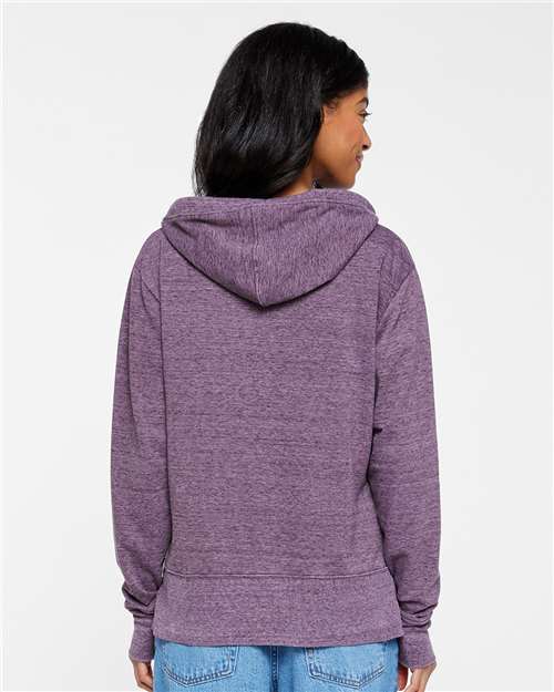 Women's Vintage Wash Hoodie Sweatshirt - Weathered Plum Back