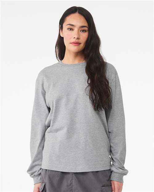 BELLA + CANVAS 6 oz. Heavyweight Long Sleeve Tee - Model Front