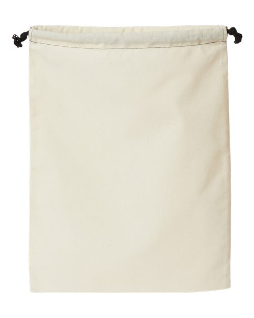 Double Cinch Recycled Canvas Shoe and Accessory Bag - Recycled Natural Back