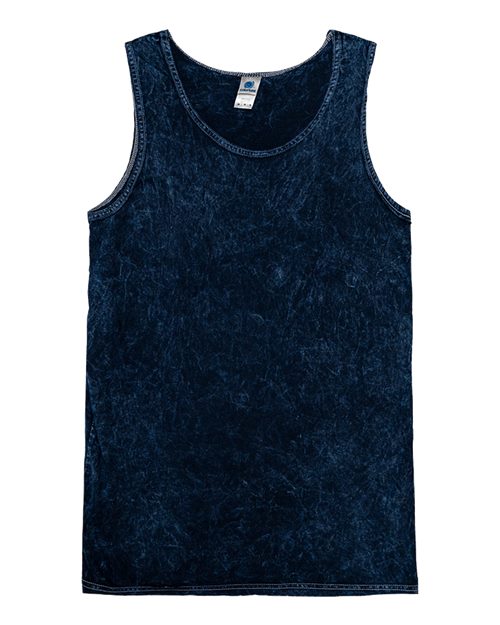 Unisex Mineral Wash Tank Top - Mineral Navy Front