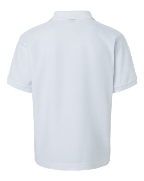 Youth Pique Polo - White Back