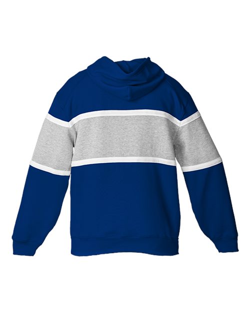 Unisex United Athletic Fleece Hooded Sweatshirt - Royal/ Oxford/ White Back