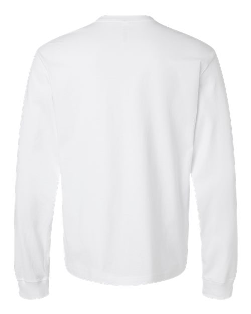 Unisex 7.5 oz Heavyweight Long Sleeve Tee - White Back