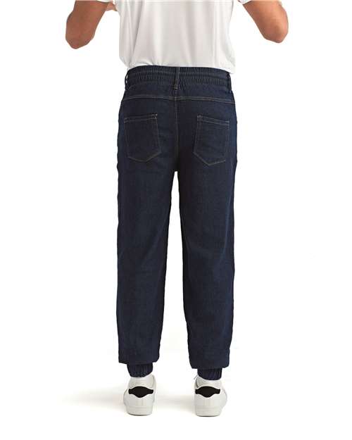 Unisex Chef's Artisanal Joggers - Indigo Denim Back