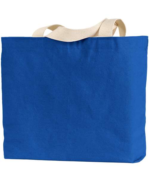 USA-Made Canvas Jumbo Tote Bag - Royal Back