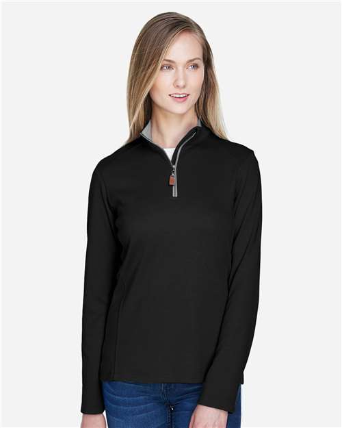 Devon & Jones Women's DRYTEC20™ Performance Quarter-Zip Pullover - Model Front