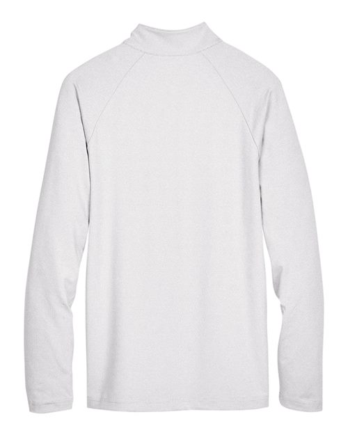 Men's CrownLux Performance® Clubhouse Micro-Stripe Quarter-Zip Pullover - Silver Back