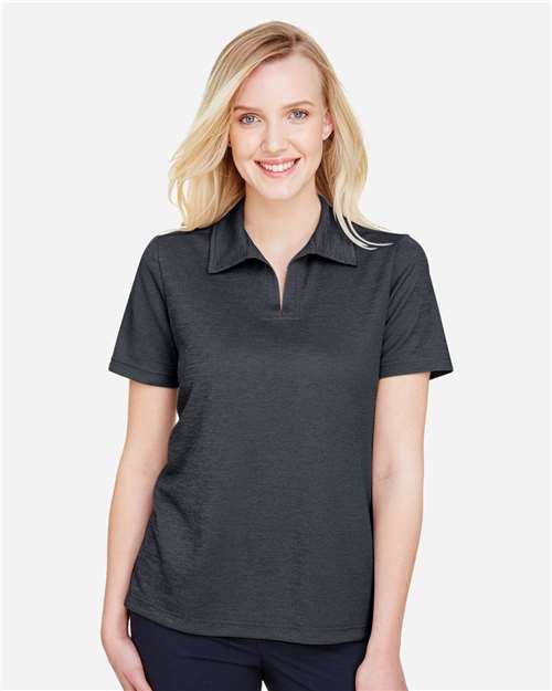 Devon & Jones Women's CrownLux Performance® Address Melange Polo - Model Front