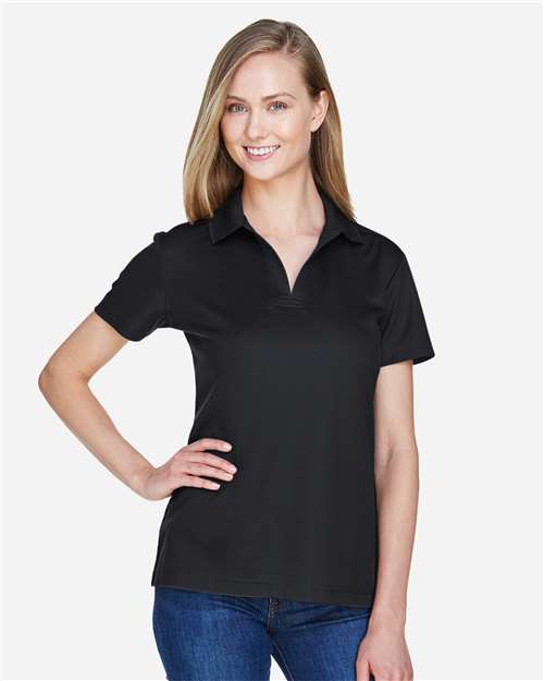 Devon & Jones Women's CrownLux Performance® Plaited Polo - Model Front