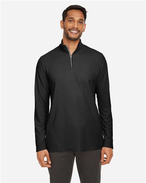 CORE365 Men's Fusion ChromaSoft™ Pique Quarter-Zip Pullover - Model Front