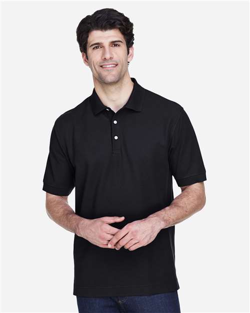 Devon & Jones Men's Pima Piqué Polo - Model Front