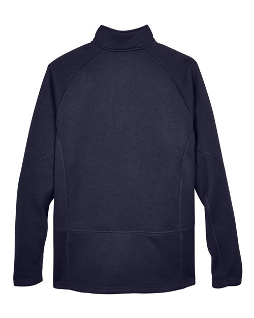 Unisex Bristol Sweater Fleece Quarter-Zip Pullover - Navy Back