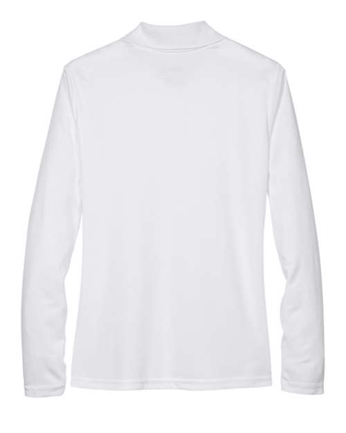 Women's Pinnacle Performance Long Sleeve Piqué Polo - White Back
