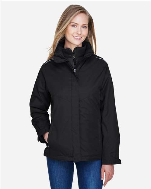CORE365 Women's 3-in-1 Jacket with Fleece Liner - Model Front