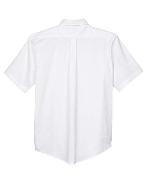 Men's Optimum Short Sleeve Twill Dress Shirt - White Back