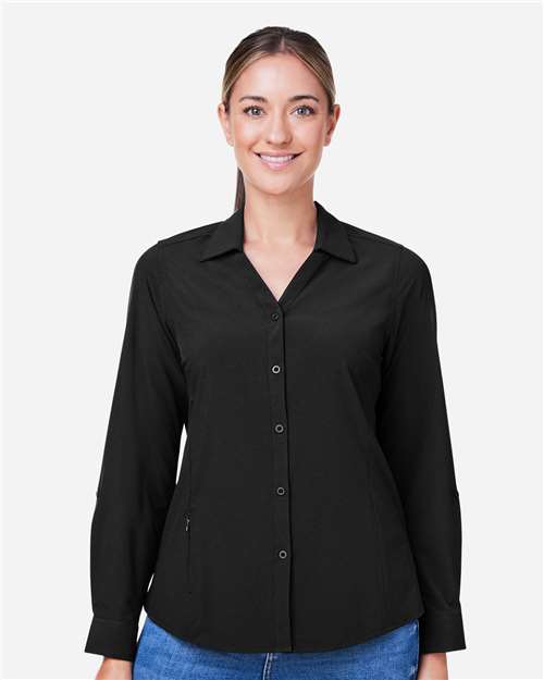 CORE365 Women's Ultra UVP® Marina Shirt - Model Front