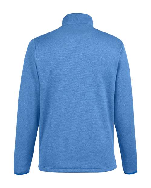 Men's Venture Heathered Stripe Quarter-Zip Pullover - True Royal/ White Back